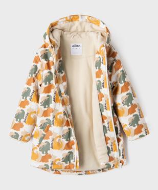 Manteau imperméable à capuche et doublure chaude avec imprimé animé garçon vue2 - GEMO (ENFANT) - GEMO