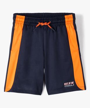 Bermuda garçon en maille légère à taille élastiquée vue1 - GEMO (ENFANT) - GEMO
