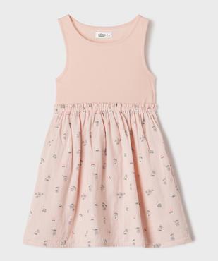 Robe en coton avec haut débardeur fille vue1 - GEMO 4G FILLE - GEMO
