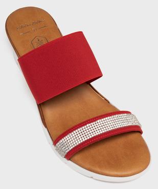 Mules à talon compensé, semelle sport et brides élastiques à strass femme vue5 - VALENTINA BALDA - GEMO