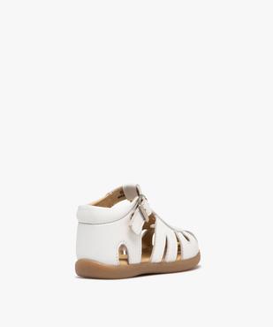Chaussures premiers pas en cuir ajouré et à boucle bébé fille - NA! vue4 - NA! - GEMO