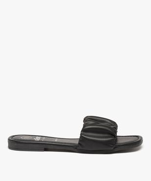 Mules femme à talon plat et bride unie froncée vue1 - GEMO (CASUAL) - GEMO