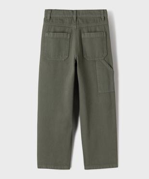Pantalon wide leg en coton garçon vue3 - GEMO (ENFANT) - GEMO