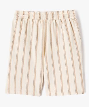 Bermuda à rayures et ceinture élastique garçon vue3 - GEMO (ENFANT) - GEMO
