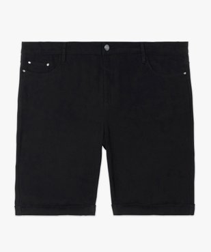 Bermuda femme grande taille en toile unie coupe ajustée vue4 - GEMO (G TAILLE) - GEMO