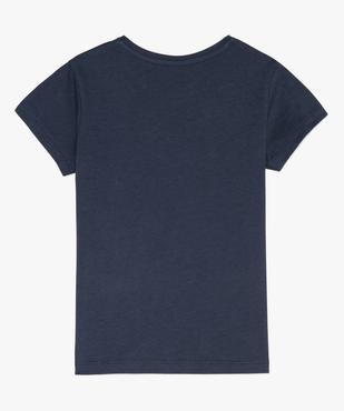 Tee-shirt à manches courtes uni fille vue2 - GEMO 4G FILLE - GEMO