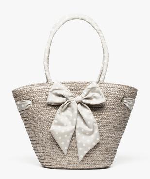 Sac cabas en paille avec motifs à pois vue1 - GEMO (ACCESS) - GEMO