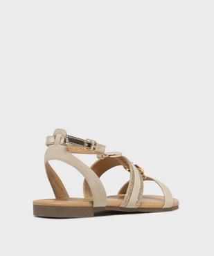 Sandales plates à brides métallisées et bijoux femme - Valentina Baldano vue4 - VALENTINA BALDA - GEMO