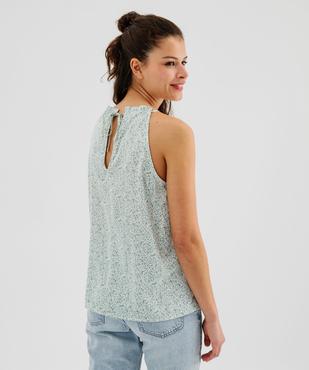 Blouse emmanchures américaines en satin fleuri femme vue3 - GEMO(FEMME PAP) - GEMO