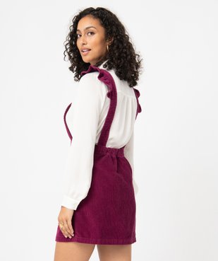 Robe femme en velours côtelé forme salopette vue3 - GEMO(FEMME PAP) - GEMO