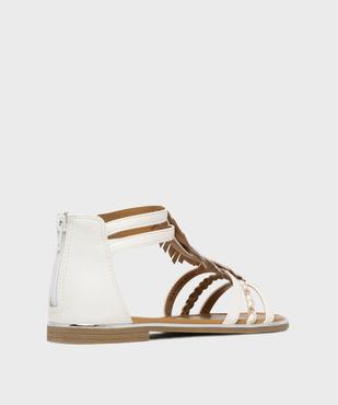 Sandales plates à brides avec fermeture zip au talon femme - Emilia Rosa vue1 - EMILIA ROSA - GEMO