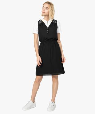 Robe femme avec épaules en dentelle vue5 - GEMO(FEMME PAP) - GEMO