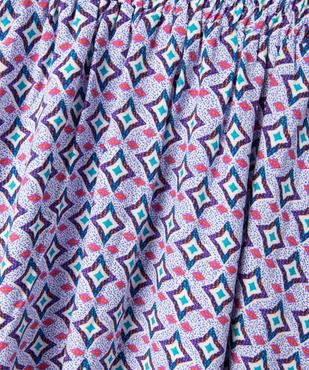 Jupe patineuse en viscose fluide imprimée fille vue2 - GEMO 4G FILLE - GEMO