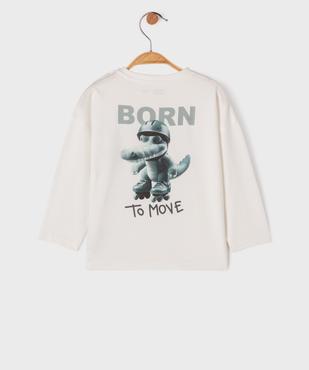 Tee-shirt manches longues imprimé devant et dos bébé garçon vue2 - GEMO 4G BEBE - GEMO
