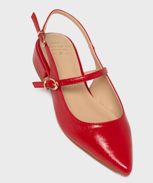 Escarpins à large talon plat et bout pointu vernis femme vue5 - FOLLOW ME - GEMO