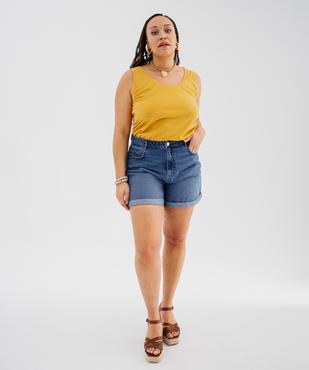 Débardeur en coton à larges bretelles femme grande taille vue4 - GEMO (G TAILLE) - GEMO