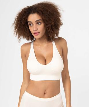 Brassière de sport femme avec bretelles croisées dans le dos vue2 - GEMO(HOMWR FEM) - GEMO