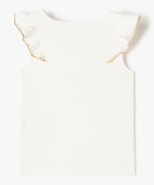 Tee-shirt fille sans manches à plastron volanté vue3 - GEMO (ENFANT) - GEMO