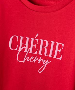 Sweat en molleton doux imprimé fille vue2 - GEMO 4G FILLE - GEMO