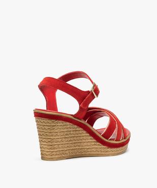 Sandales femme à talon compensé et détails métallisés vue4 - GEMO(URBAIN) - GEMO
