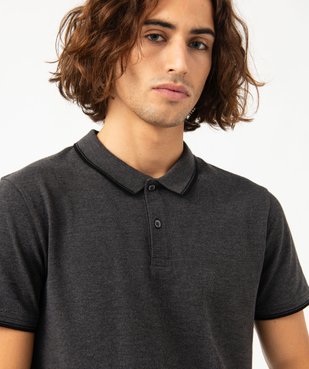 Polo à manches courtes et finitions fantaisie homme vue2 - GEMO 4G HOMME - GEMO