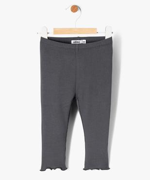 Legging en maille côtelée avec bas froncé bébé fille  vue1 - GEMO 4G BEBE - GEMO