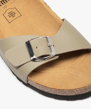 Mules femme à talon plat et bride ajustable en cuir vue6 - GEMO (CASUAL) - GEMO