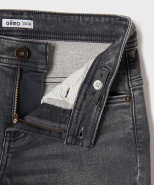 Bermuda en jean stretch coupe slim à revers cousus garçon vue2 - GEMO 4G GARCON - GEMO