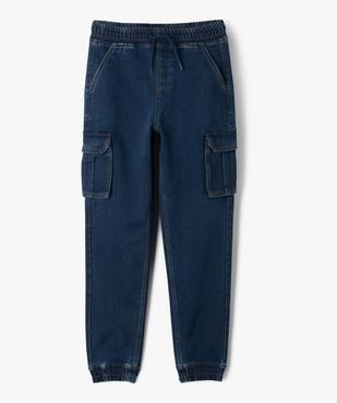 Jean cargo en denim délavé et extensible garçon vue5 - GEMO (JUNIOR) - GEMO