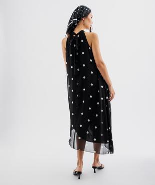 Robe longue sans manches asymétrique à pois femme vue4 - GEMO(FEMME PAP) - GEMO