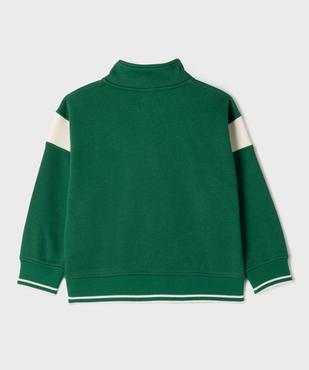 Sweat en molleton doux à col montant zippé garçon vue3 - GEMO 4G GARCON - GEMO