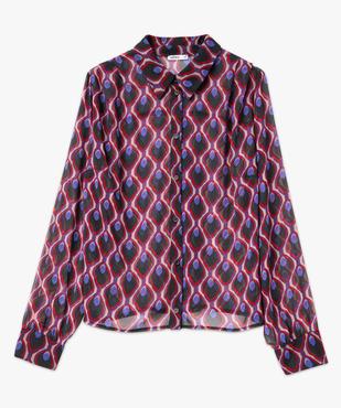Chemise en voile à motifs graphiques femme vue4 - GEMO(FEMME PAP) - GEMO