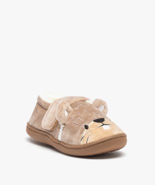 Chaussons garçon en forme de castor fermeture scratch vue1 - GEMO (ENFANT) - GEMO