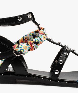 Sandales femme à talon plat brides à clous originales vue6 - GEMO (CASUAL) - GEMO