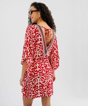 Robe de plage à imprimé ethnique femme vue3 - GEMO 4G FEMME - GEMO