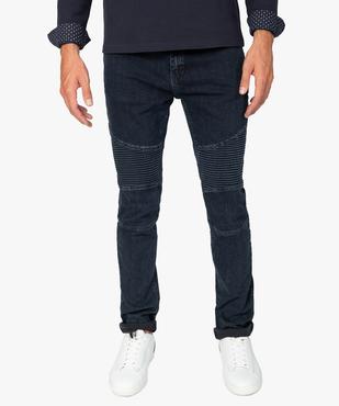 Jean homme coupe slim avec empiècements surpiqués sur les cuisses vue1 - GEMO (HOMME) - GEMO