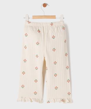 Pantalon en coton imprimé avec volants dans le bas bébé fille vue4 - GEMO(BEBE DEBT) - GEMO