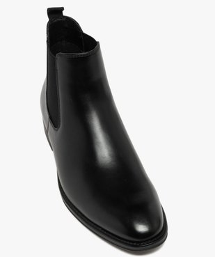 Boots homme Chelsea bout amande dessus lisse vue5 - MARIO BALDANO - GEMO