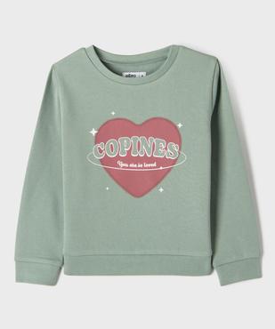 Sweat à motif avec intérieur molletonné fille vue2 - GEMO 4G FILLE - GEMO