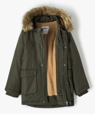 Parka déperlante avec doublure chaude et capuche garçon vue3 - GEMO 4G GARCON - GEMO