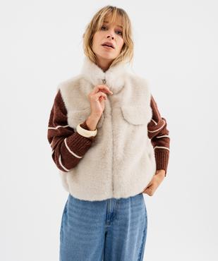 Gilet sans manches en fourrure imitation femme vue1 - GEMO 4G FEMME - GEMO
