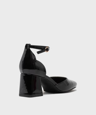 Escarpins à bout carré et talon large vernis femme - Valentina Baldano vue4 - VALENTINA BALDA - GEMO