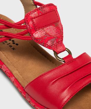 Sandales confort à petit talon compensé femme vue6 - SOFTRELAX - GEMO