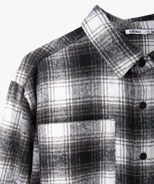 Chemise garçon à carreaux aspect flanelle  vue3 - GEMO (JUNIOR) - GEMO