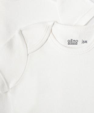 Body manches courtes en coton uni bébé (lot de 3) vue6 - GEMO 4G BEBE - GEMO