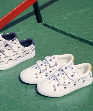 Tennis garçon en toile imprimée et bout renforcé vue6 - GEMO 4G GARCON - GEMO