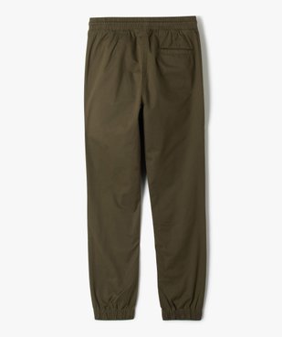 Pantalon jogger en toile de coton coupe slim  garçon vue4 - GEMO (JUNIOR) - GEMO