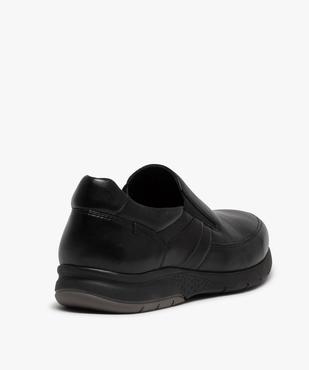Mocassins homme confort dessus cuir uni vue4 - GEMO (CONFORT) - GEMO