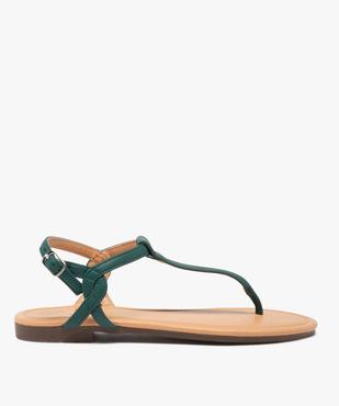 Sandales femme à talon plat et bride entre-doigts vue1 - GEMO (CASUAL) - GEMO