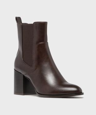 Boots à talon avec élastique latéral femme - Follow Me vue2 - FOLLOW ME - GEMO